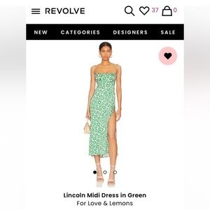 For Love And Lemons Lincoln midi dress in Green